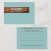 Hout - Visitekaartje (Voorkant / Achterkant)