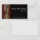 Hout Visitekaartje Carpenter Logo (Voorkant / Achterkant)