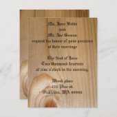 Hout Wedding Invitting - Pine Kaart (Voorkant / Achterkant)