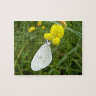 Hout White Butterfly Photo Puzzle with Gift Box Legpuzzel