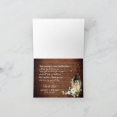 Hout & White Roses Floral Lantern Foto bedankt (Binnen)