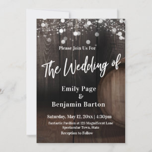 Hout Wine Barrel Lights Casual Het huwelijk van Kaart