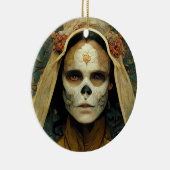 Hout Witch 1 Fantasy Keramisch Ornament (Rechts)