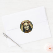 Hout Witch 1 Fantasy Ronde Sticker (Envelop)