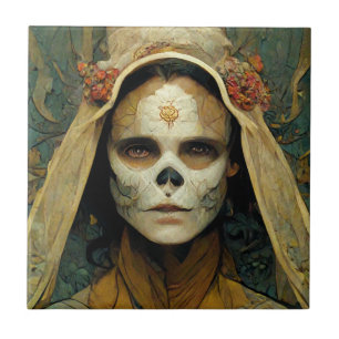 Hout Witch 1 Fantasy Tegeltje