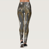 Hout Wolf Wildlife ontwerp Leggings (Achterkant)