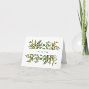Houtachtige Eucalyptus Groene Huwelijks Dank Je Kaart