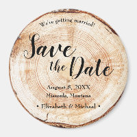 Houtbark Disc Rustic Wedding Save the Date