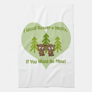 Houtbeaver als je hout van mij bent theedoek