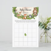Houtbeesten houten slice greenery baby bingo (Staand voorkant)