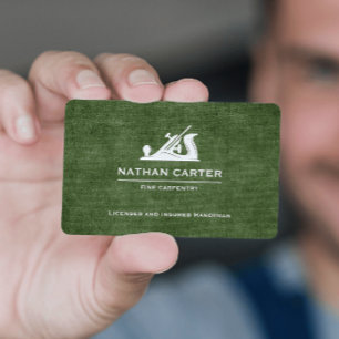 Houtbewerker Carpenter Jack Plane Grunge GREEN Visitekaartje