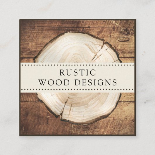 Houtbewerker Timmerman Rustiek Hout Visitekaartje (Voorkant)