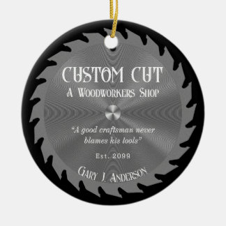 Houtbewerker timmerzaagblad keramisch ornament