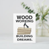 Houtbewerking Timmerman Houtbewerker Briefkaart (Staand voorkant)