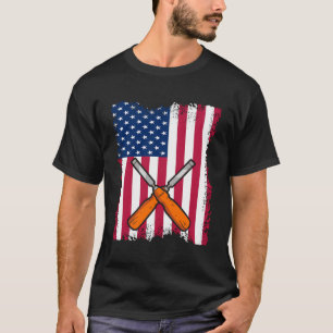 Houtbewerking  US Flag Woodturner T-shirt