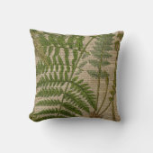 houtbladeren van de franse botanische drukkerij kussen (Voorkant)