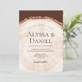 Houtboomschors Rustic Wedding Kaart (Staand voorkant)