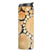 Houtboomstammen, vuurhout thermosbeker (Gedraaid links)