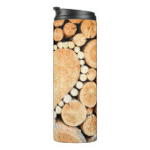Houtboomstammen, vuurhout thermosbeker (Geroteerd rechts)