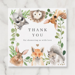 Houtdier Baby Shower Favor Tags | Cadeautags Bedankjes Labels