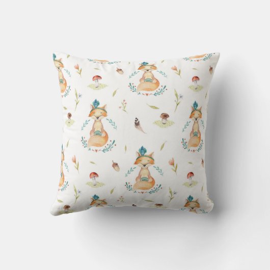 Houtdieren Fox Decorative Pillow Kussen (Achterkant)