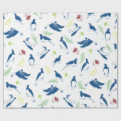 Houtduif Kereru Patroon Cadeaupapier (Vlak)