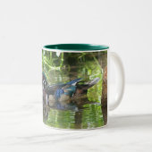 houteend tweekleurige koffiemok (Voorkant rechts)