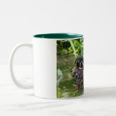 houteend tweekleurige koffiemok (Links)