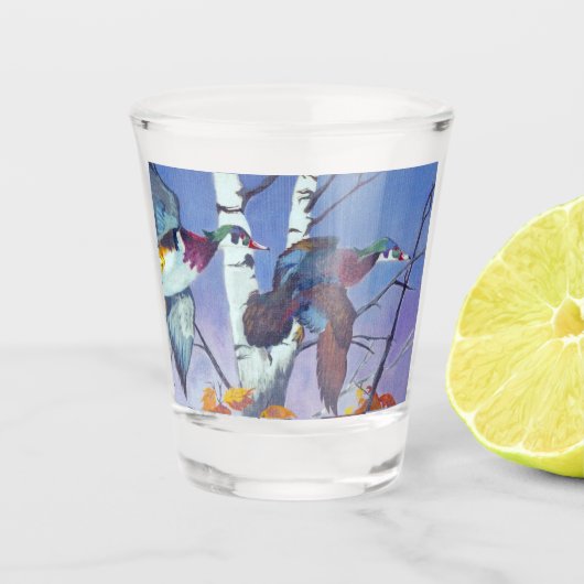 Houteenden die vliegen shot glas (Voorkant)