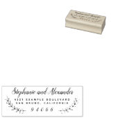 Houten Aangepaste Huwelijkskrans Genoemd Retouradr Rubberstempel (Gestempeld)