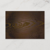 Houten achtergrond met mechanisch zeepaard visitekaartje (Achterkant)