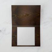 Houten achtergrond met mechanische zeepaard bedankkaart (Binnen)