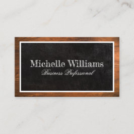 Houten Afwerking | Black Rock Textuur Visitekaartje