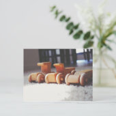 Houten auto's briefkaart (Staand voorkant)