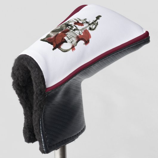 Houten baars golfheadcover (3/4 voorkant)