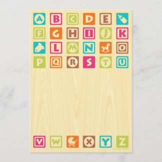 Houten Baby Blokken Babyschoenen Kaart