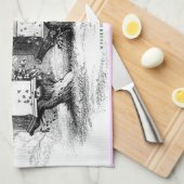 houten bijenkasten keukenhanddoek (Quarter Fold)