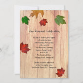 Houten Bladeren Herfst Seizoen Geloften Vernieuwin Kaart (Voorkant)