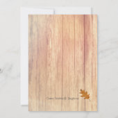 Houten Bladeren Herfst Seizoen Geloften Vernieuwin Kaart (Achterkant)