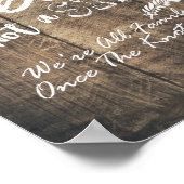 Houten bloemenkies een stoel, niet een kant trouwt poster (Hoek)