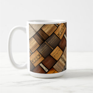 Houten Blok Typografie en Kunstcollage 2 Koffiemok