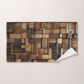 Houten bloktypografie en kunstcollage bad handdoek (Handdoek)