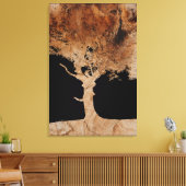 Houten boom canvas afdruk (Insitu (Woonkamer))