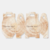 Houten boomschors ringen Textuur Custom Rustic Wed Bedankdoosjes (Ongevouwen)