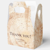 Houten boomschors ringen Textuur Custom Rustic Wed Bedankdoosjes (Open)
