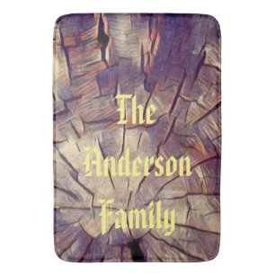  houten boomstam achtergrond aanpasbaar badmat