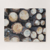 houten boomstammen originele natuurfoto legpuzzel (Horizontaal)