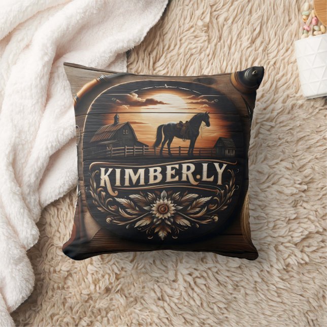 Houten bord met Kimberly Country Theme Kussen (Deken)