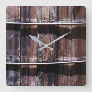 Houten bord vierkante klok