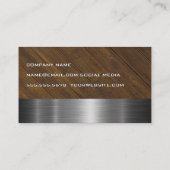 Houten borden | Metaal Visitekaartje (Achterkant)